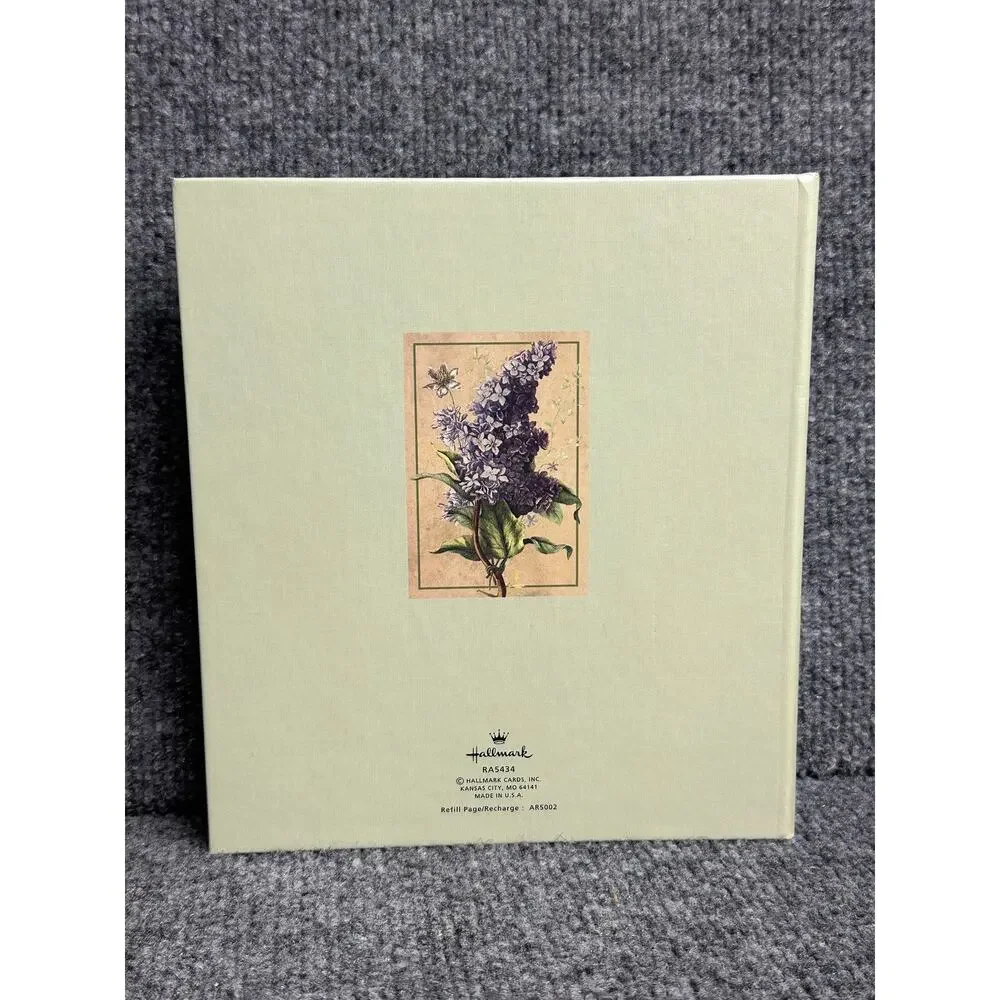 Vintage Hallmark address book lilac botanical NEW 6 ring refillable planner